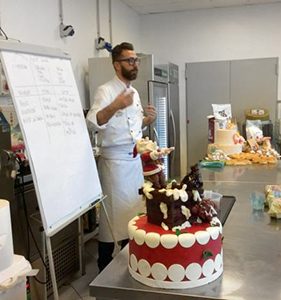 gian paolo panizzolo dimostrazione torta per dolcelinea in laboratorio